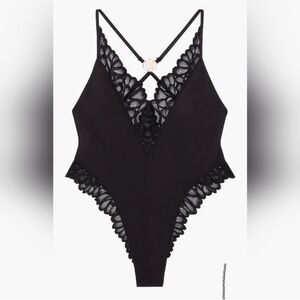 Sorry Not Sorry Teddy black Savage X Fenty Lace Bodysuit Romantic Lingerie
